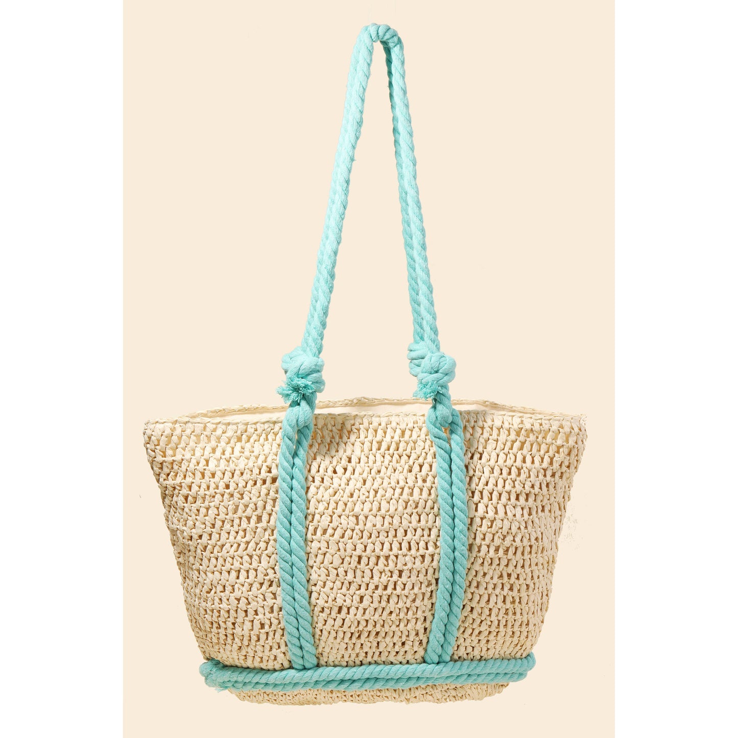 Anarchy Street - Rope Handle Straw Braided Tote Bag: KA
