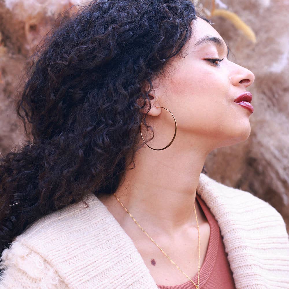 2" Classic Hoop Earrings: Silver