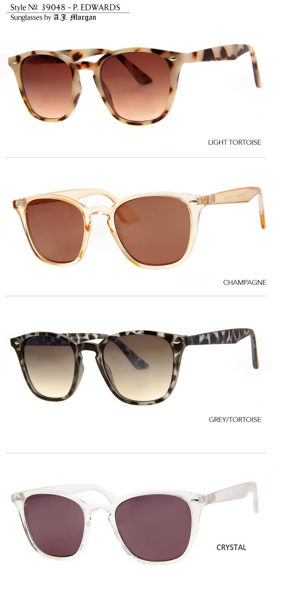 A.J. Morgan - P. Edwards - Sunglasses: Light Tort