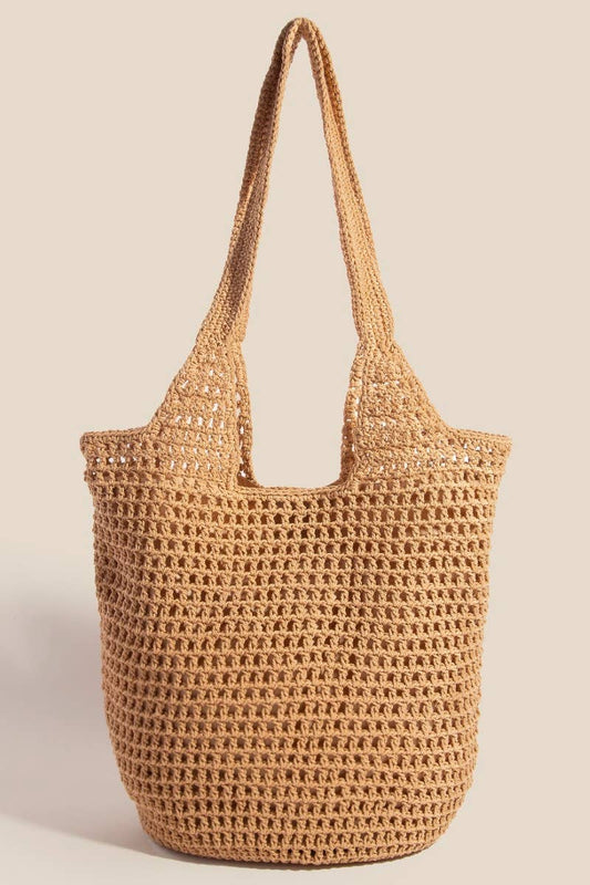Braided Mesh Hobo Shoulder Tote Bag: IV