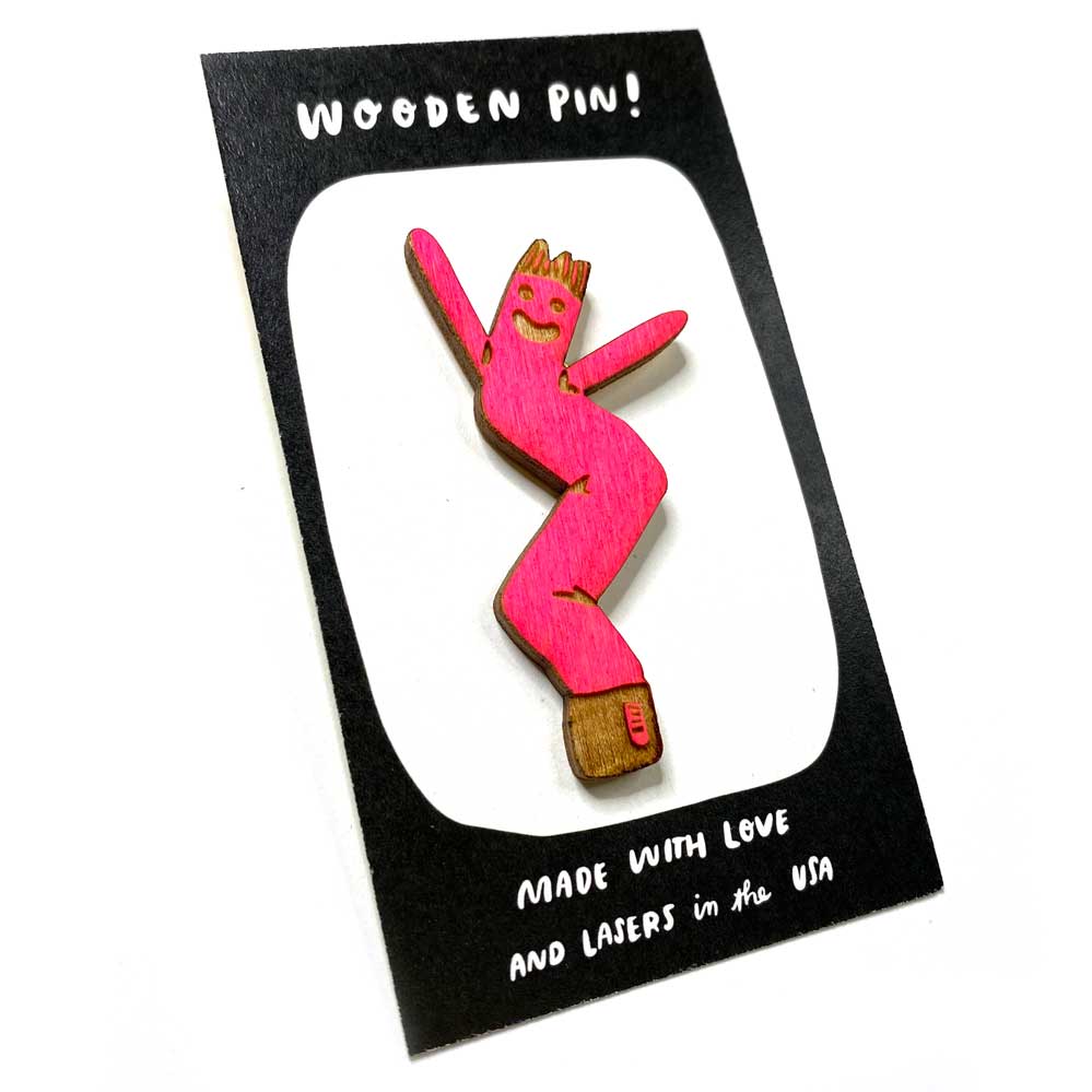 Wooden Air Dancer Pin