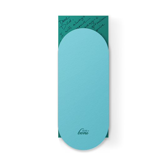 Dear Beni - Happy Bday #10 Slim Sleeve Card - Turquoise