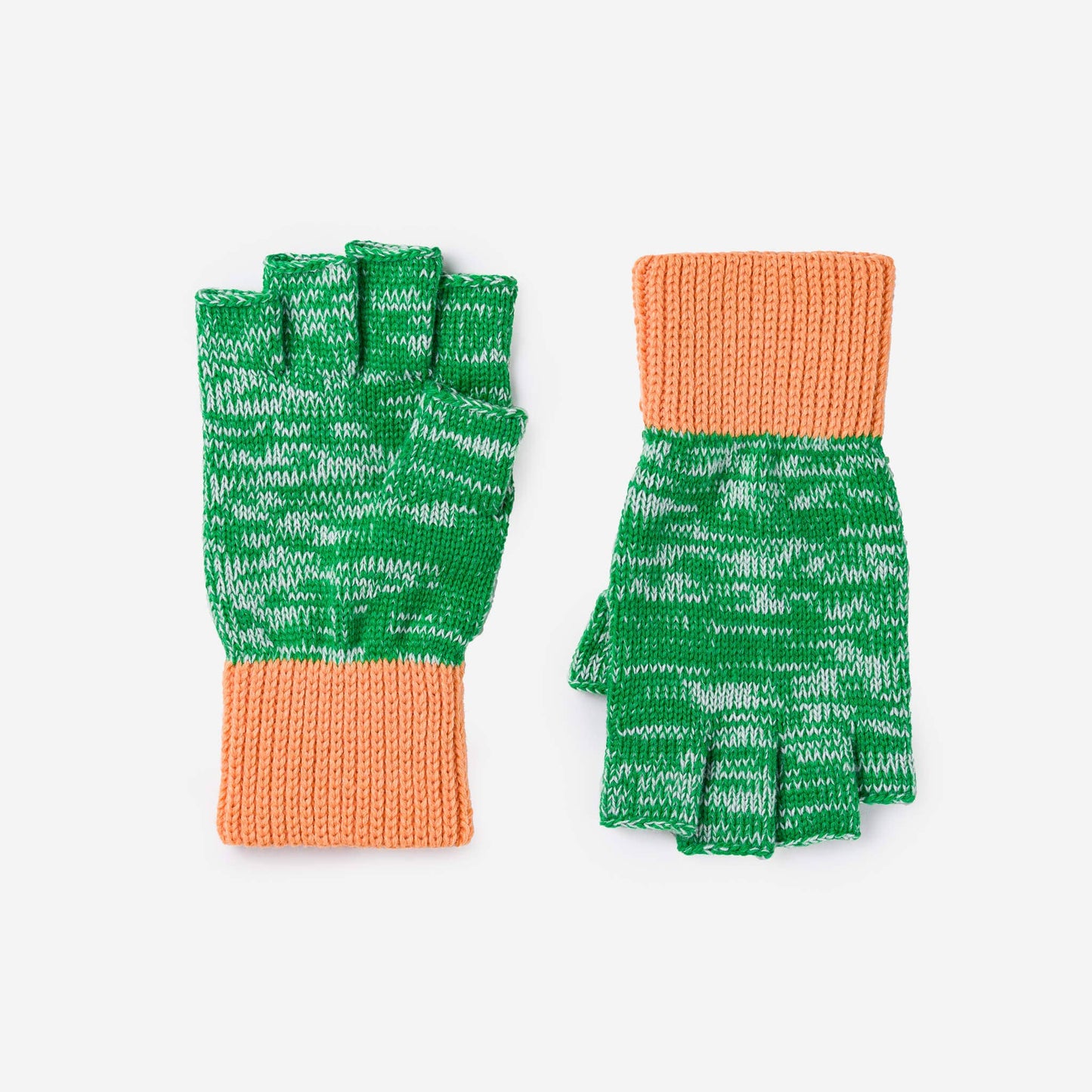 VERLOOP | knits - Colorblock Fingerless Gloves: Black White