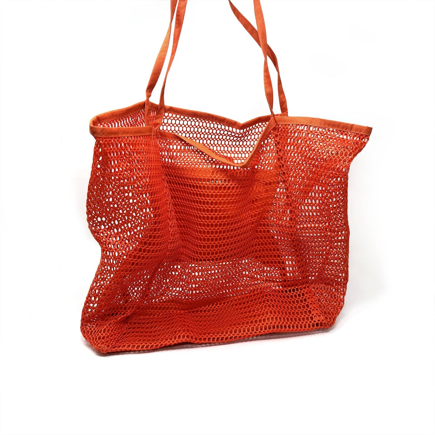 Italian Summer Mesh Tote – Spacious & Lightweight Beach Bag: Black