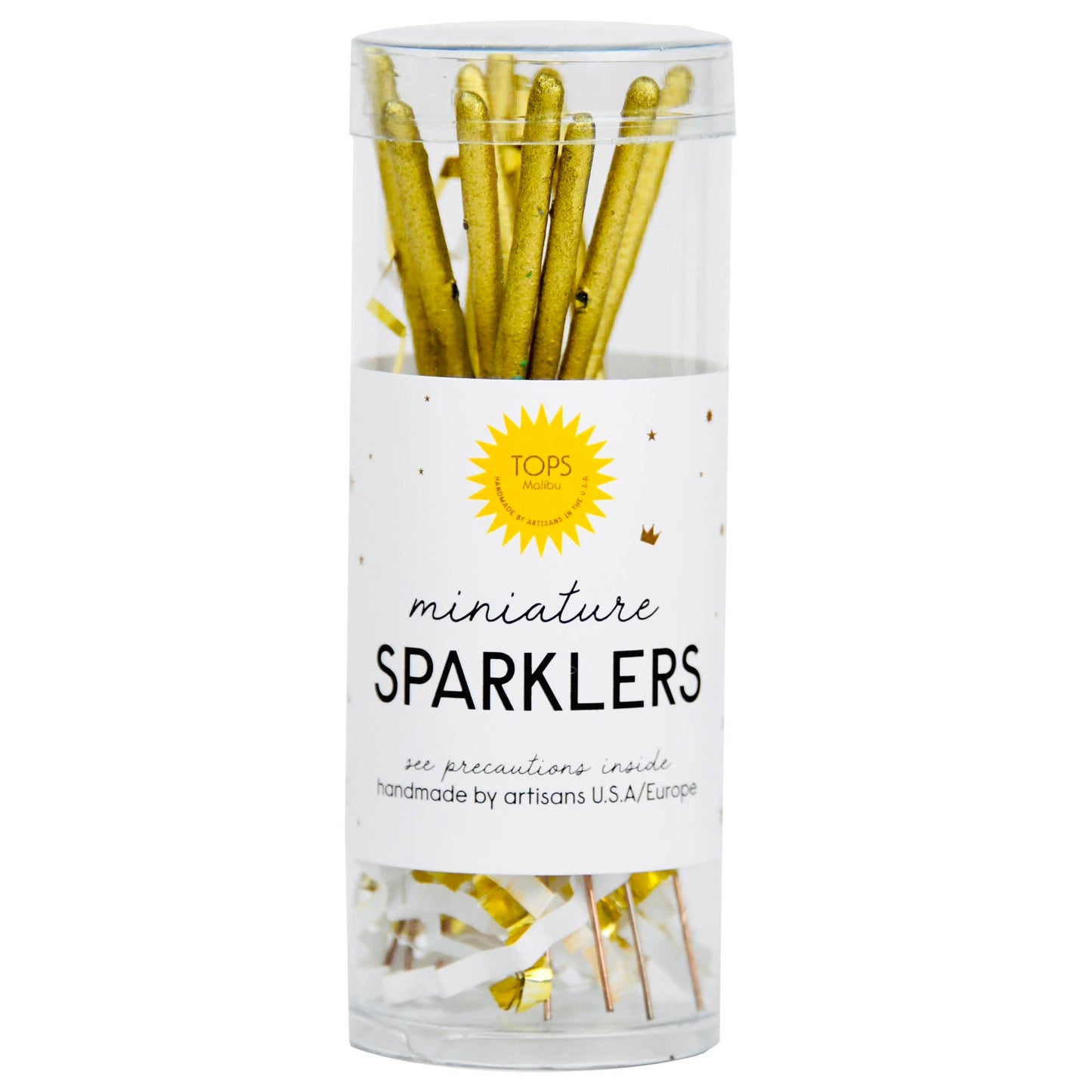 TOPS Malibu - Mini 4" Gold Sparklers - Tube of 12