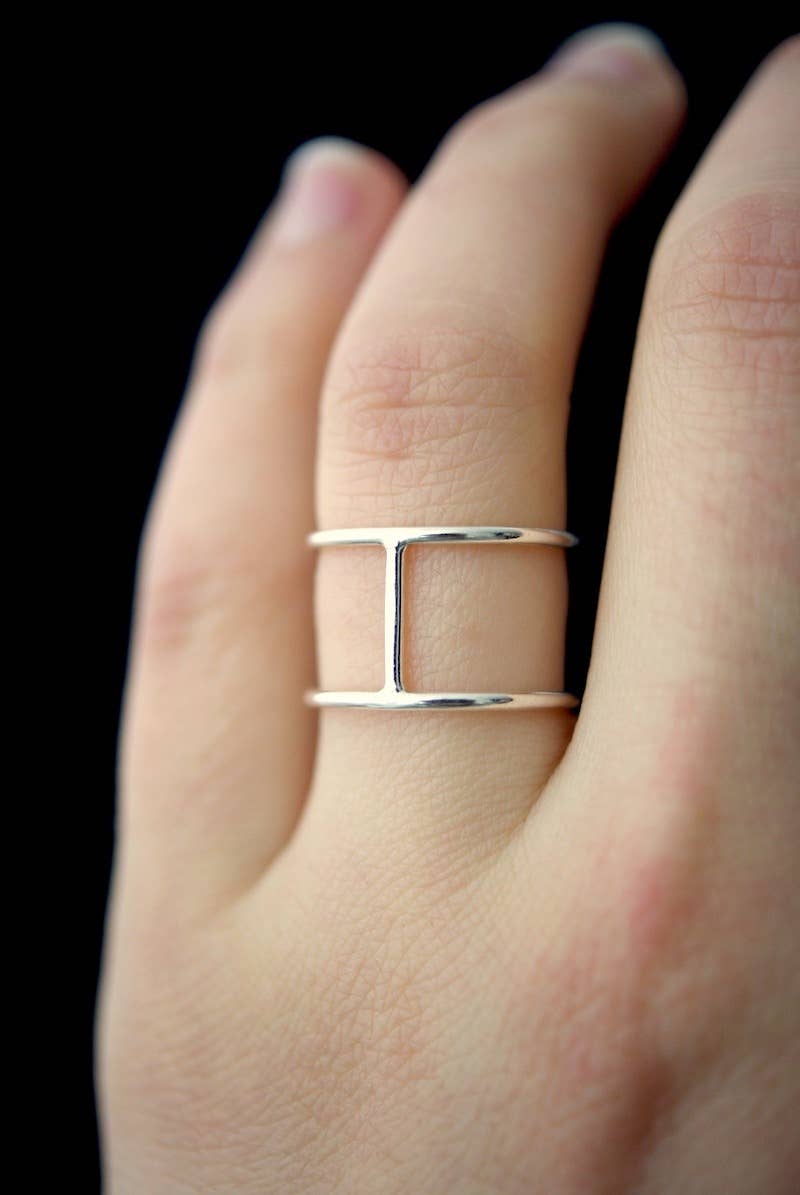 Hannah Naomi - Thick Cage Ring, Sterling Silver: 6.5 / Smooth Finish / Small