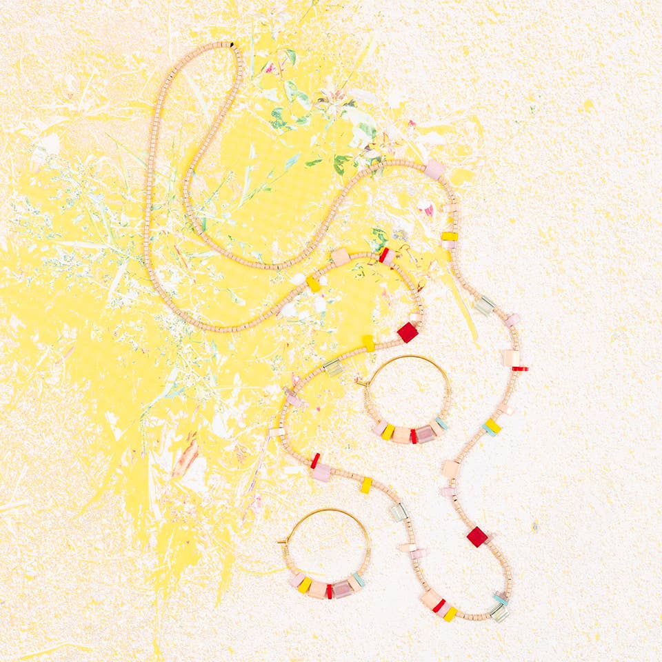 Altiplano - Tila Hoop Earrings: Sunrise