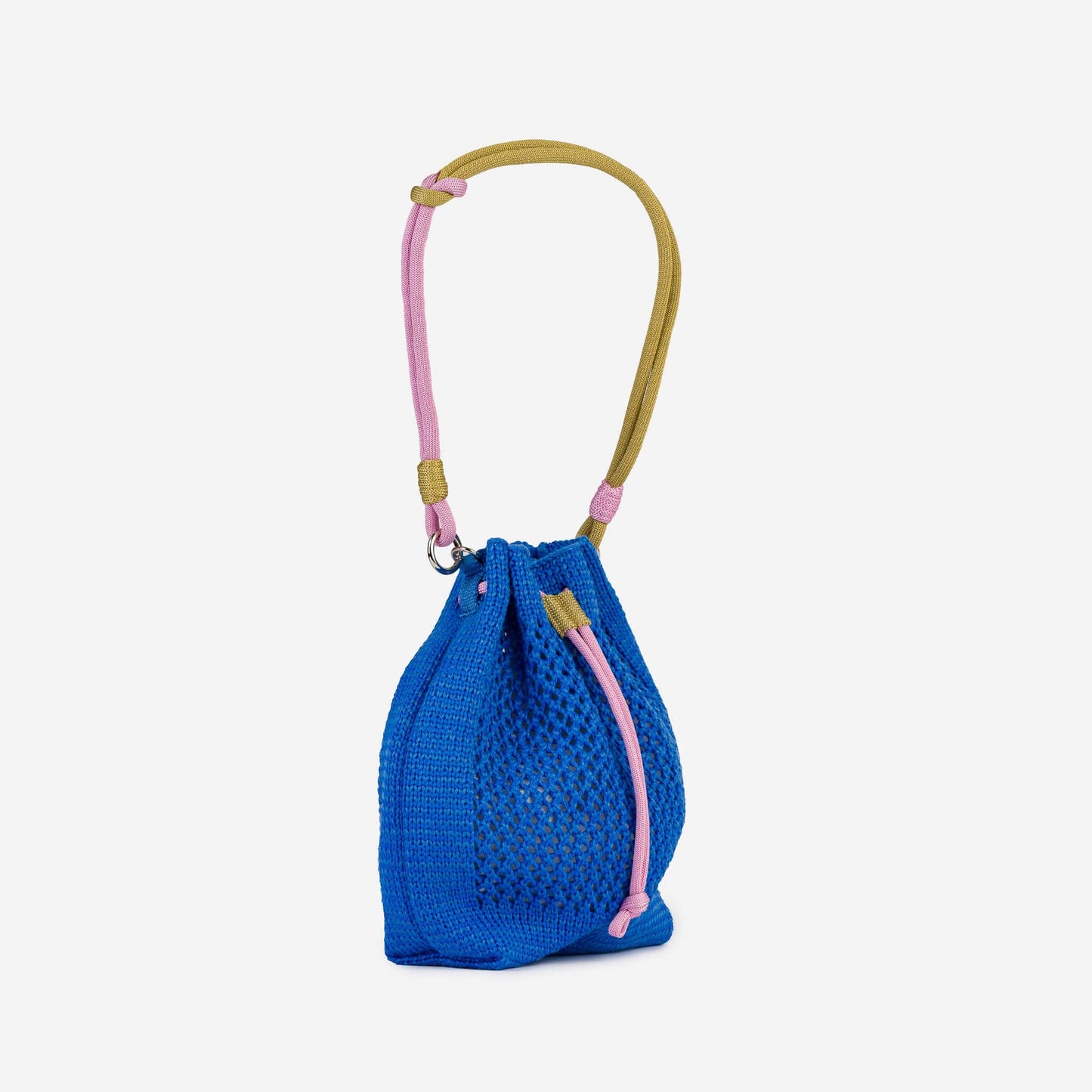 Drawstring Raffia Mini Bag: Lilac