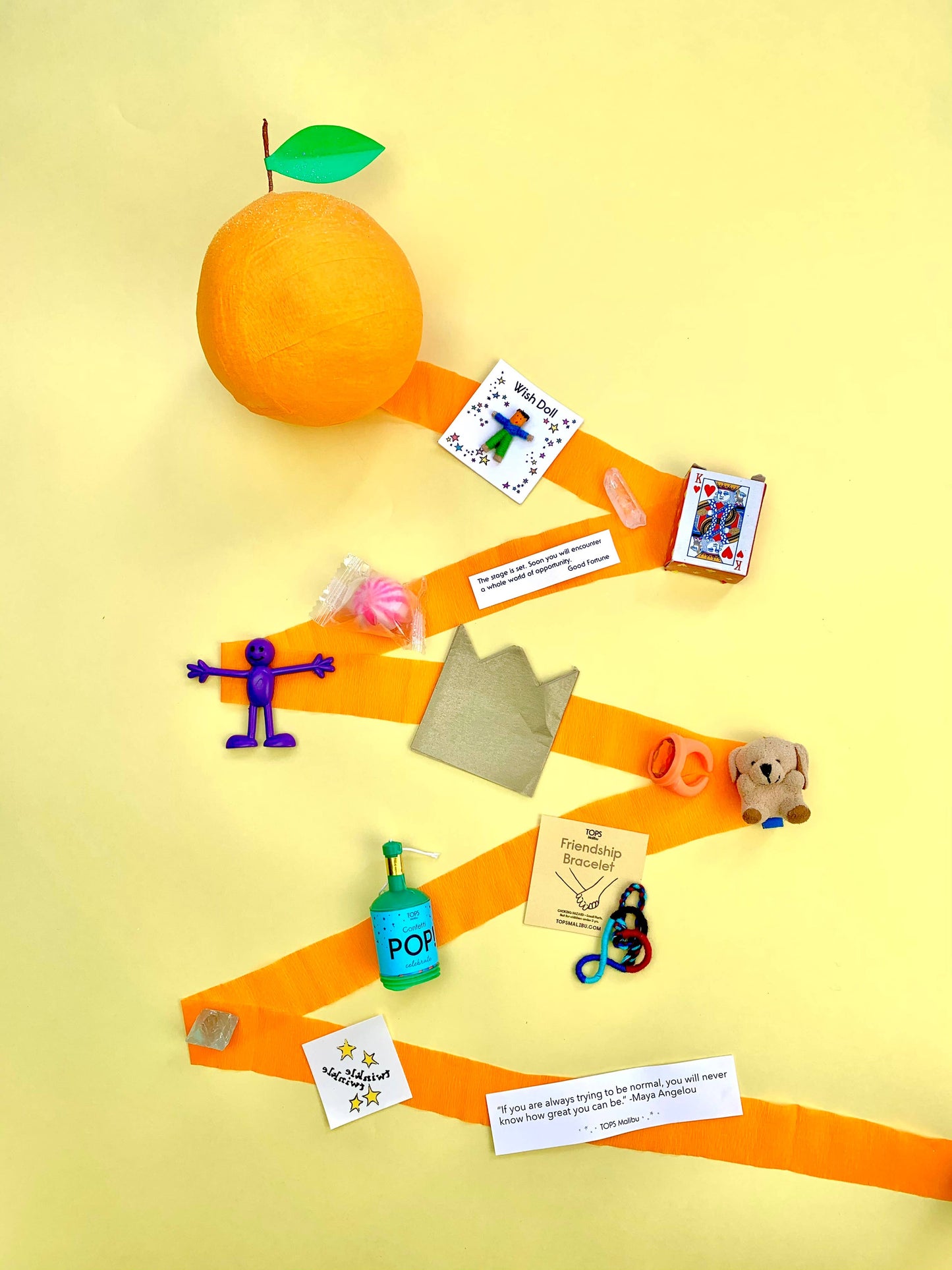 TOPS Malibu - Mini Surprise Ball - Orange - "Be My Clementine"
