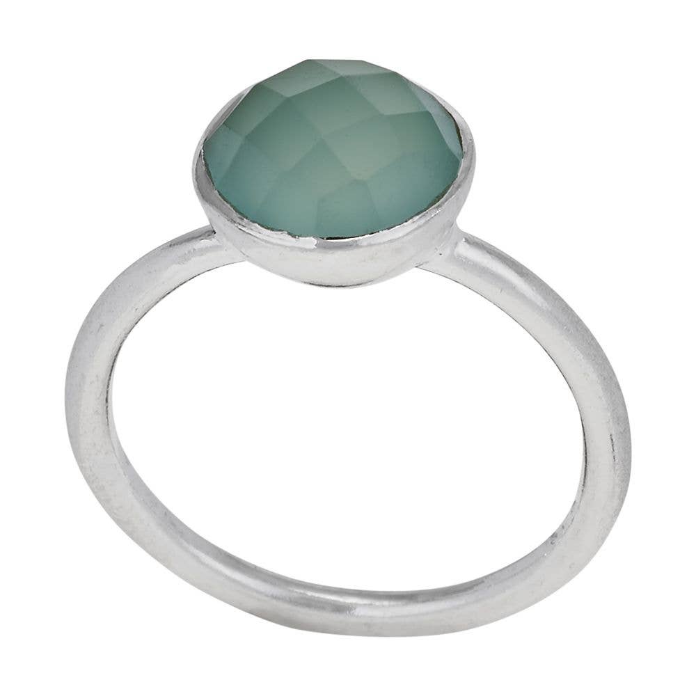 Tiger Mountain Jewelry - Aqua Dreams Sterling Silver Ring: 9