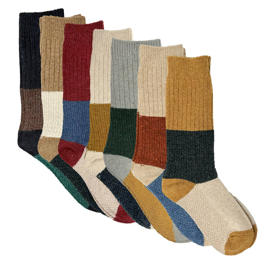 Rainbow Unicorn Birthday Surprise - Ryder Color Block Socks: Yellow / Dark Grey