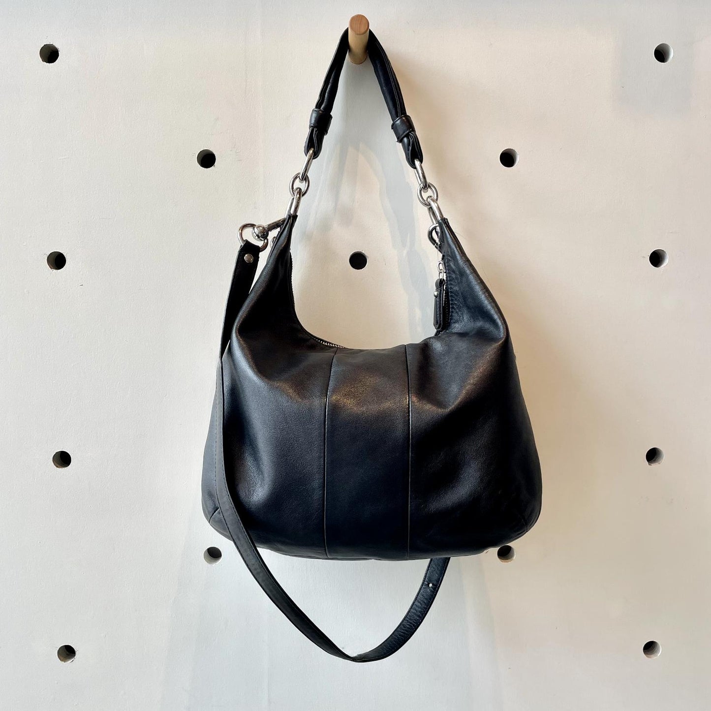 Coach Black Leather Kristin Handbag Shoulder Crossbody Bag Purse 16808 0402CR