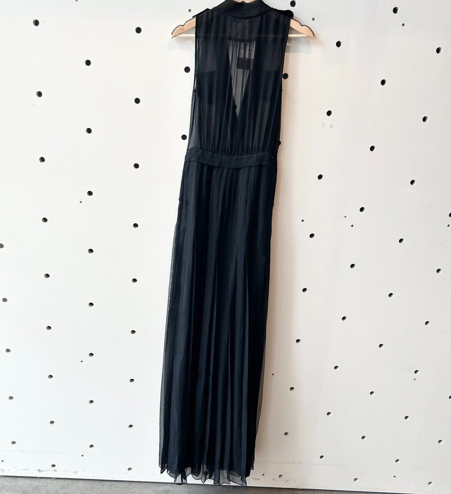 40 IT / S US - Dsquared2 Black Sleeveless Evening Gown Maxi Dress 1202NB