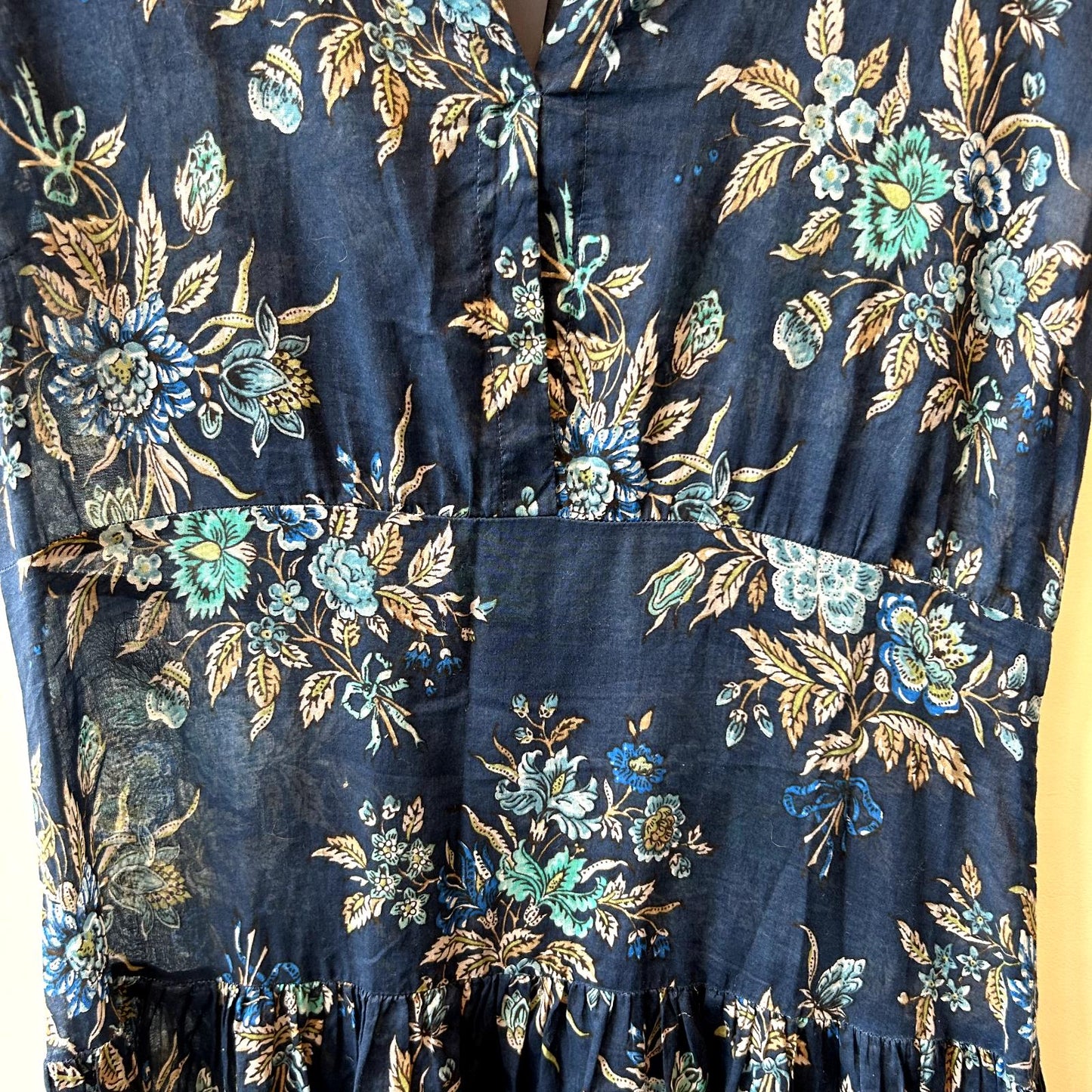 46 IT / L - TwinSet Simona Barbieri Blue Floral Print Maxi Dress 1202NB