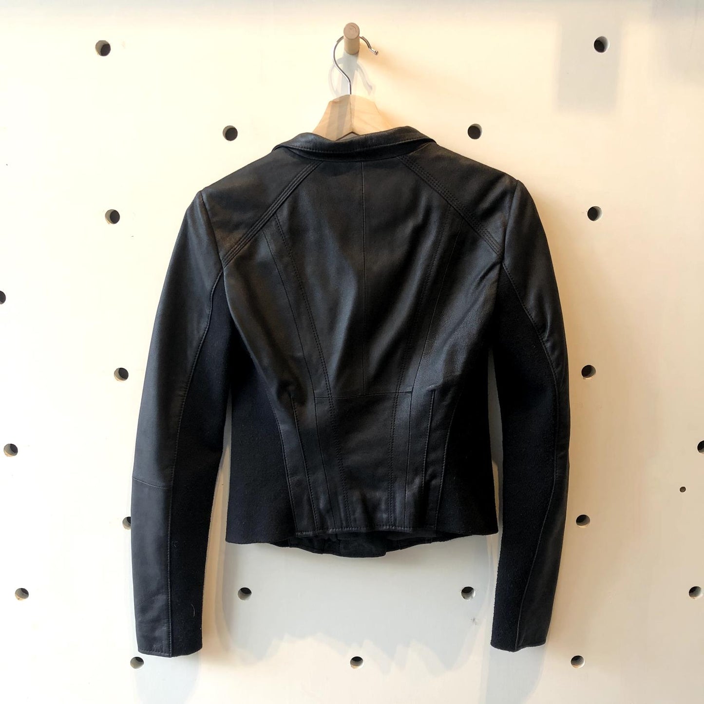 XS - Marc New York Andrew Marc Black Leather Biker Moto Lined Jacket 1018RM