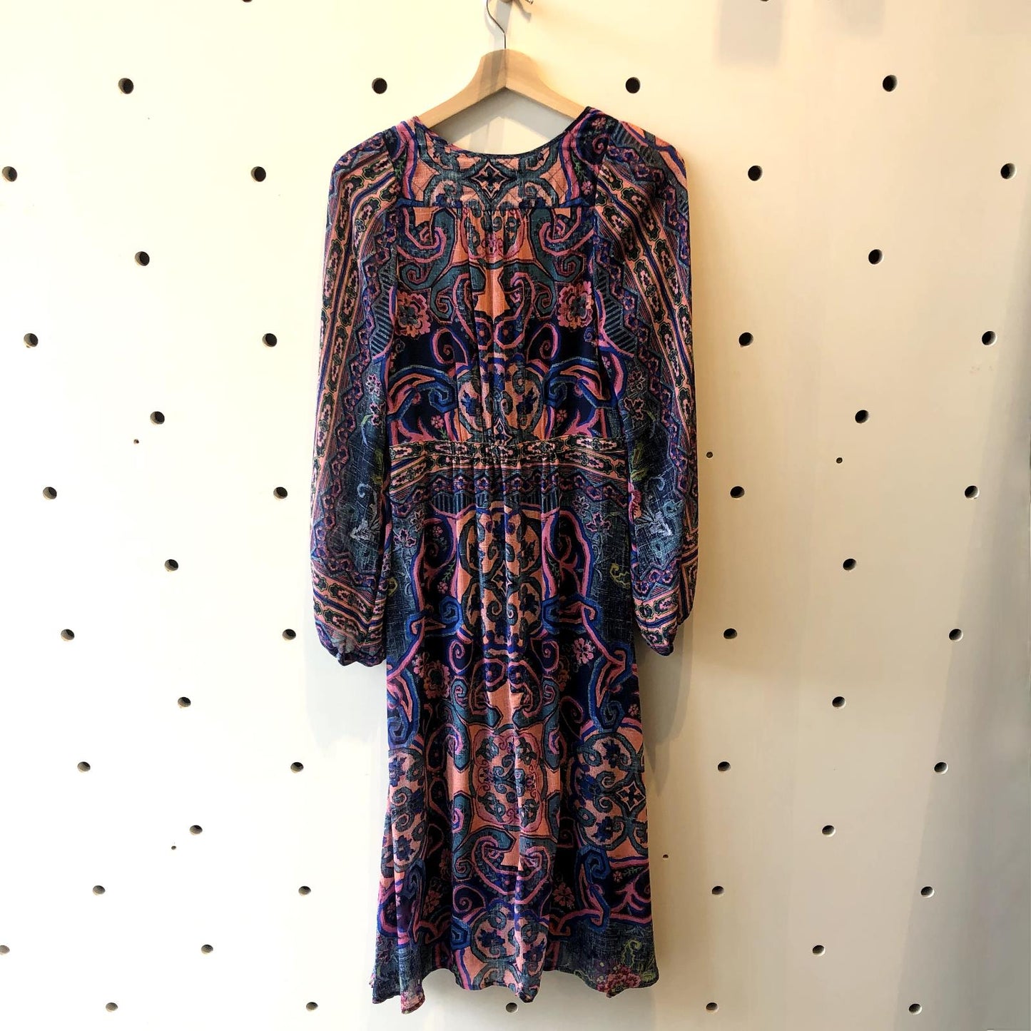 2 - by Anthropologie Purple Patterned Long Sleeve Sydney Maxi Dress 0107KB