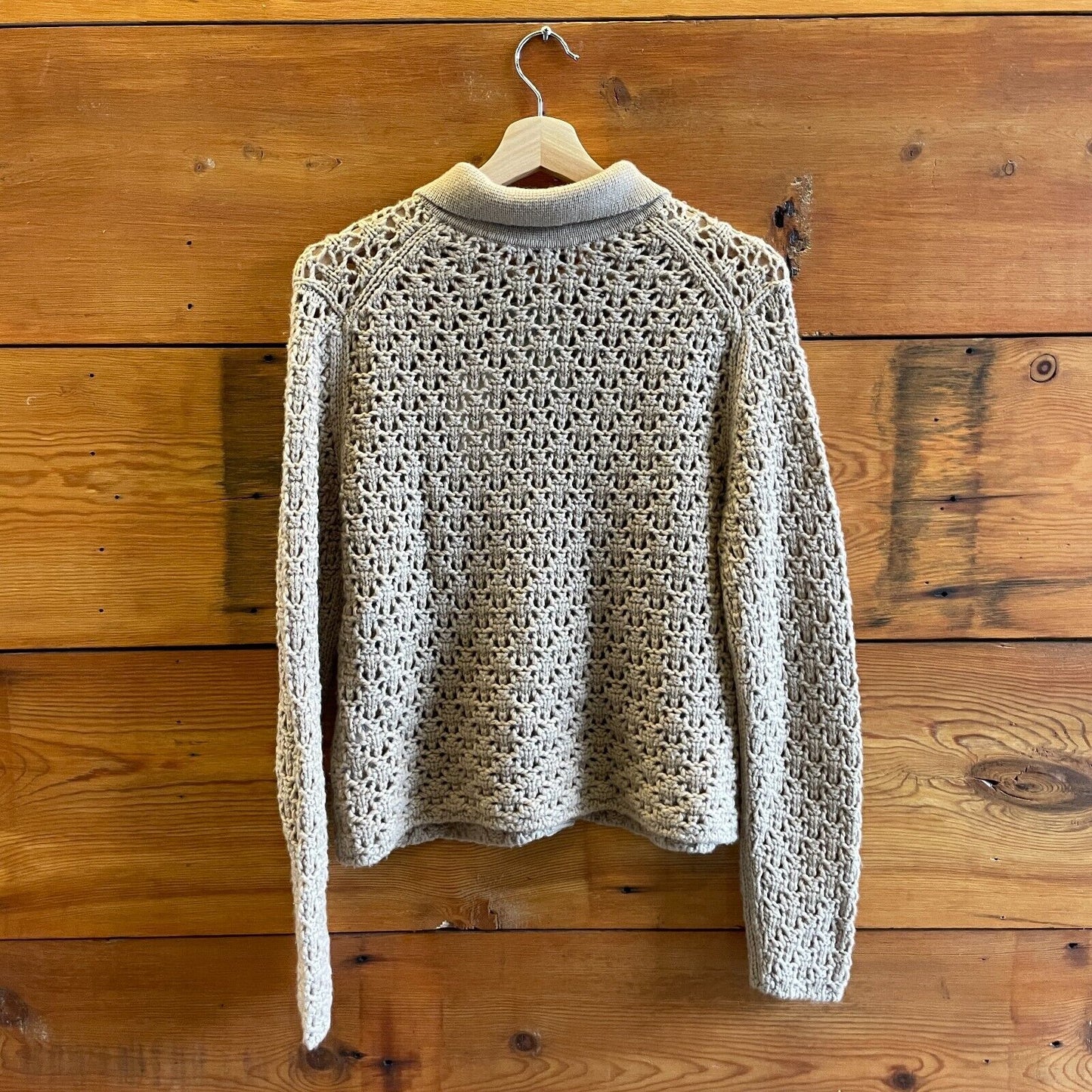 L - Vince $375 Light Amber Cashmere Wool Button Up Cardigan Sweater NEW 0721DK
