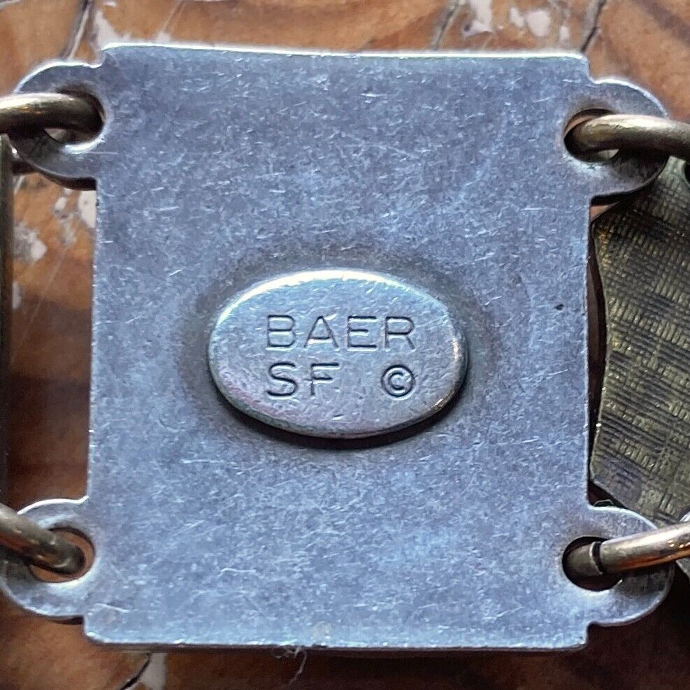 Marjorie Baer SF Modernist Artisan Metal Pendant Necklace 0309ME