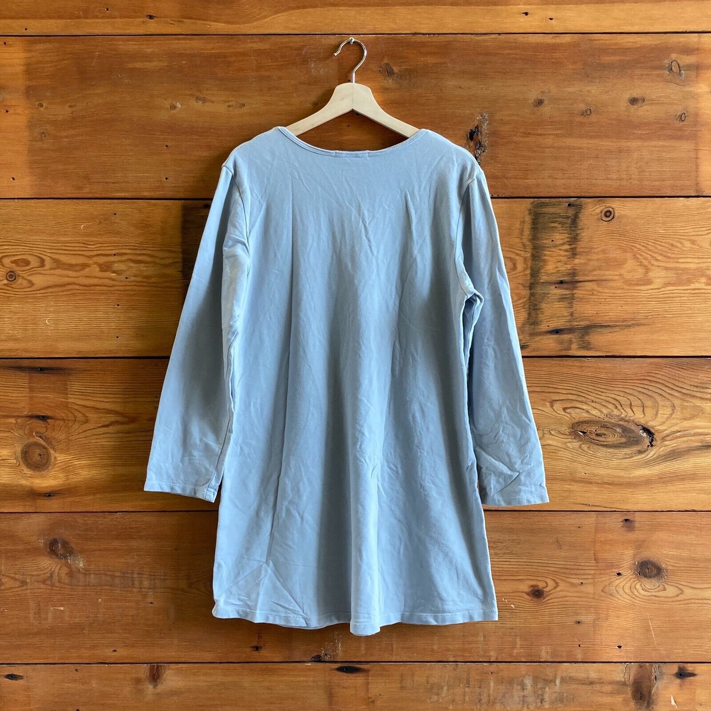 XL - Prairie Underground Light Gray Organic Stretch Cotton Dress 1122CT