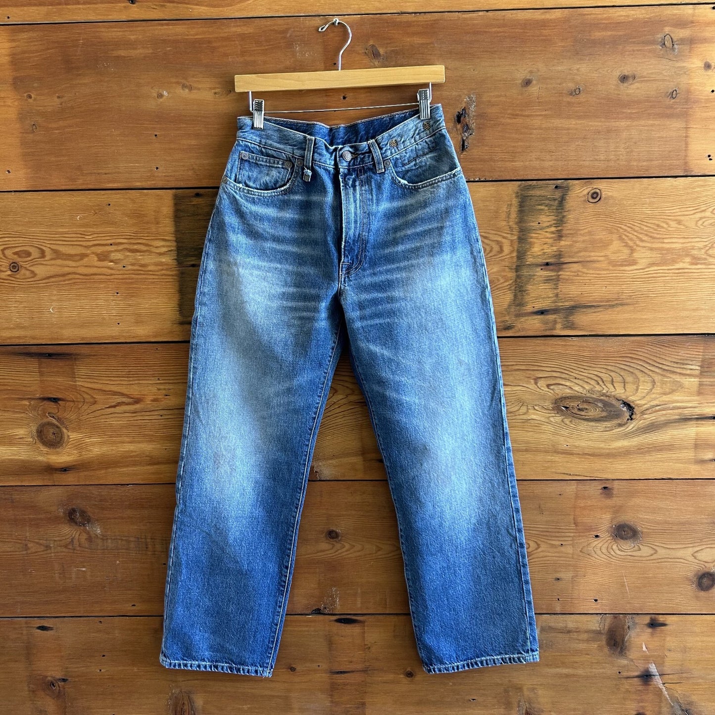 29 - R13 Amber Blue Wash Denim Alice Slim Straight Leg Womens Jeans 4427SC