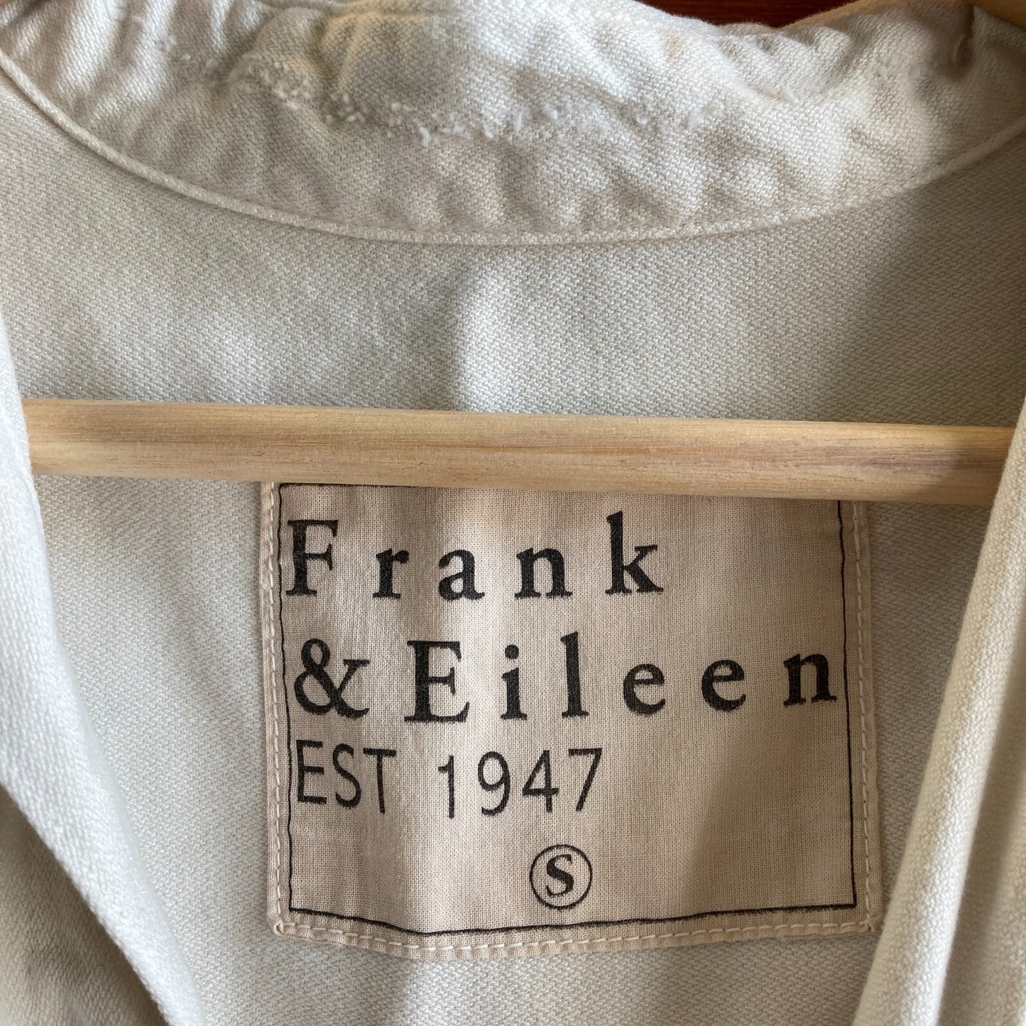 S - Frank & Eileen Khaki Rory Long Sleeve Maxi Cotton Shirt Dress 4427SC