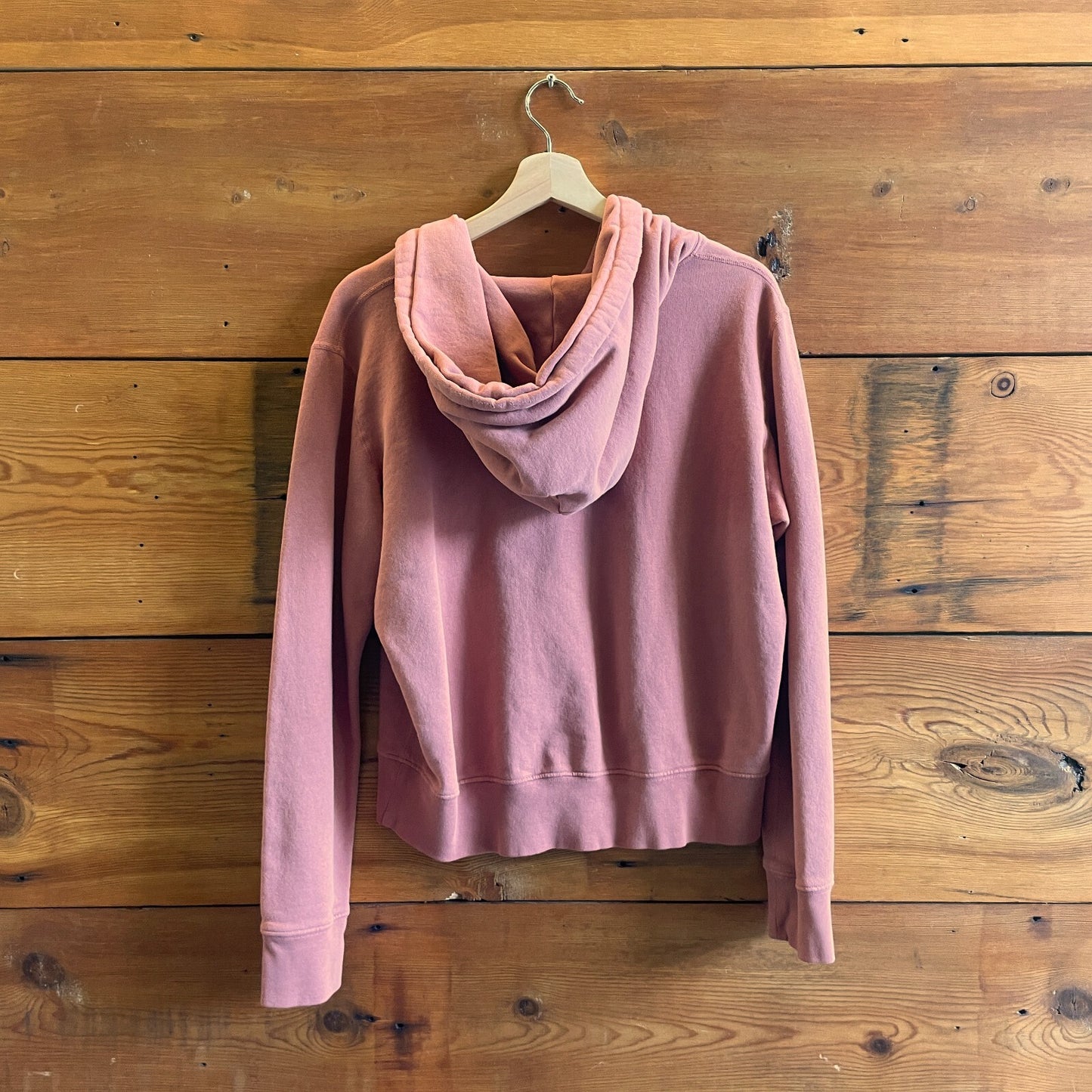 M - Nili Lotan Dusty Rose Hooded Zip Up Distressed Loose Fit Sweatshirt 0721DK