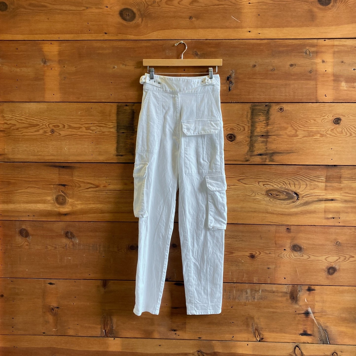 0 / XS - Rachel Comey White Buckle Waist Cargo Pocket Womens Pants 0426CR
