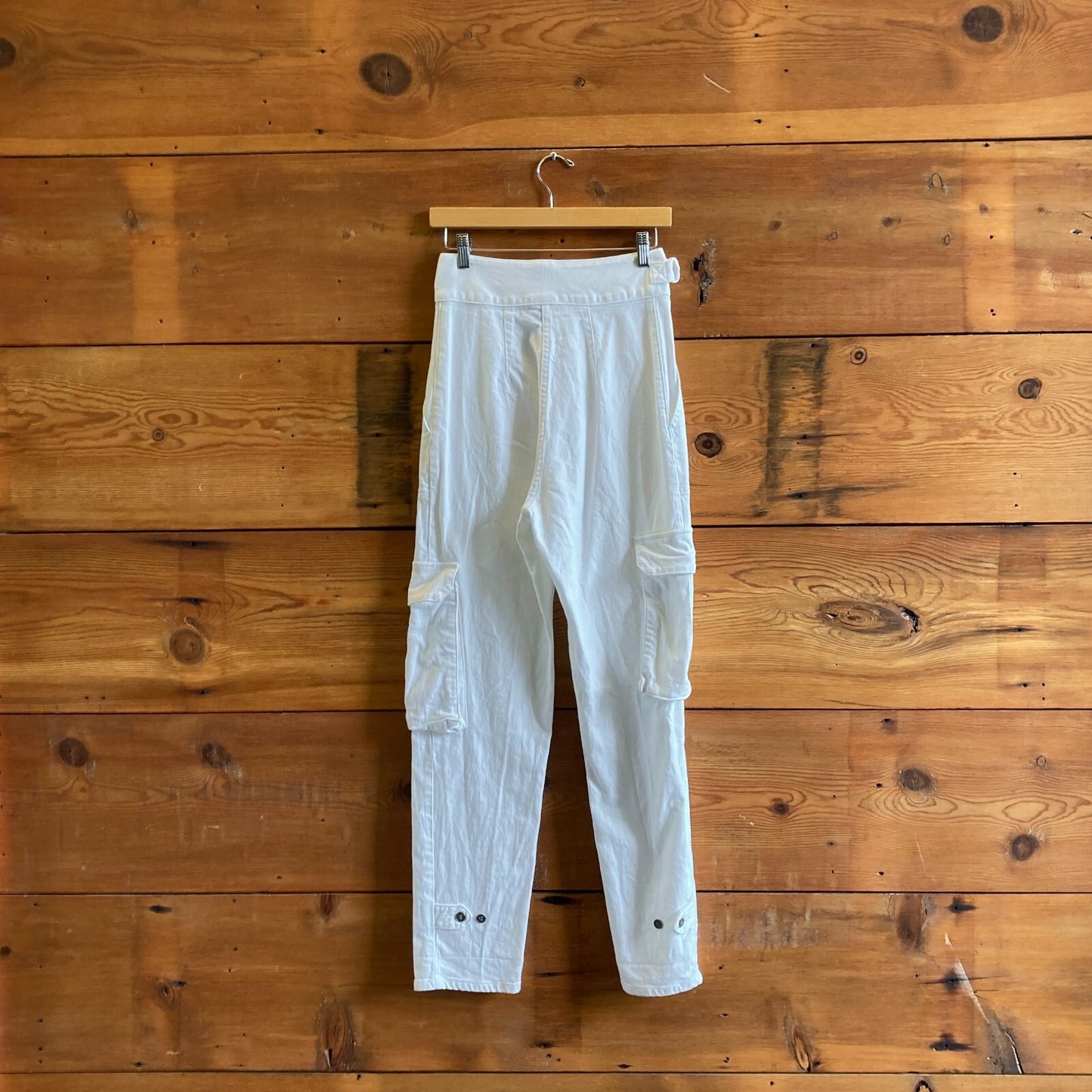 0 / XS - Rachel Comey White Buckle Waist Cargo Pocket Womens Pants 0426CR