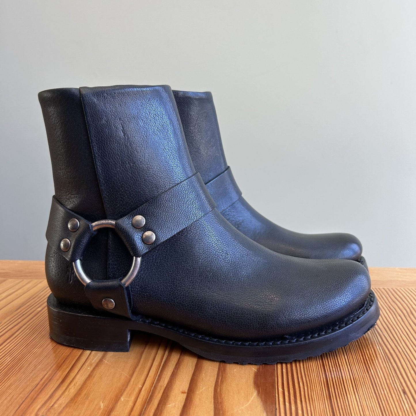 6.5 - Frye Black Veronica Harness Short Leather Boots NEW w/ Box 1026LK