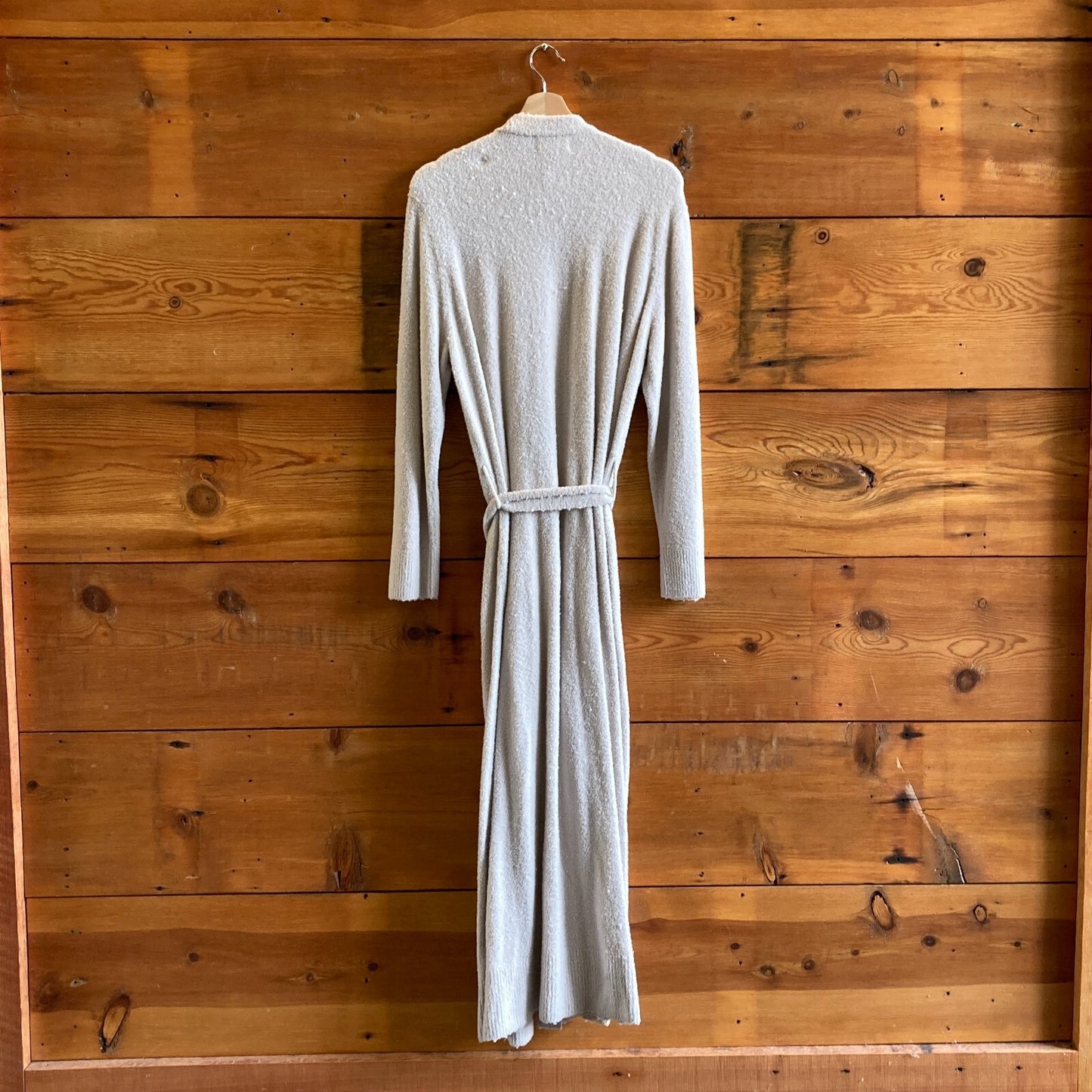 Barefoot Dreams Beige Open Front Belted Cozychic Light Plush Robe 4427SC