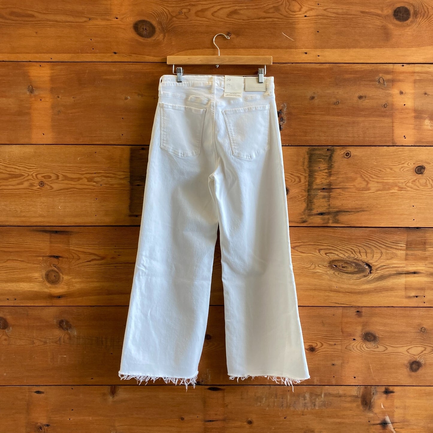 29 - Citizens of Humanity $228 Soft White Wide Leg Cropped Lyra Jeans NEW 4427SC