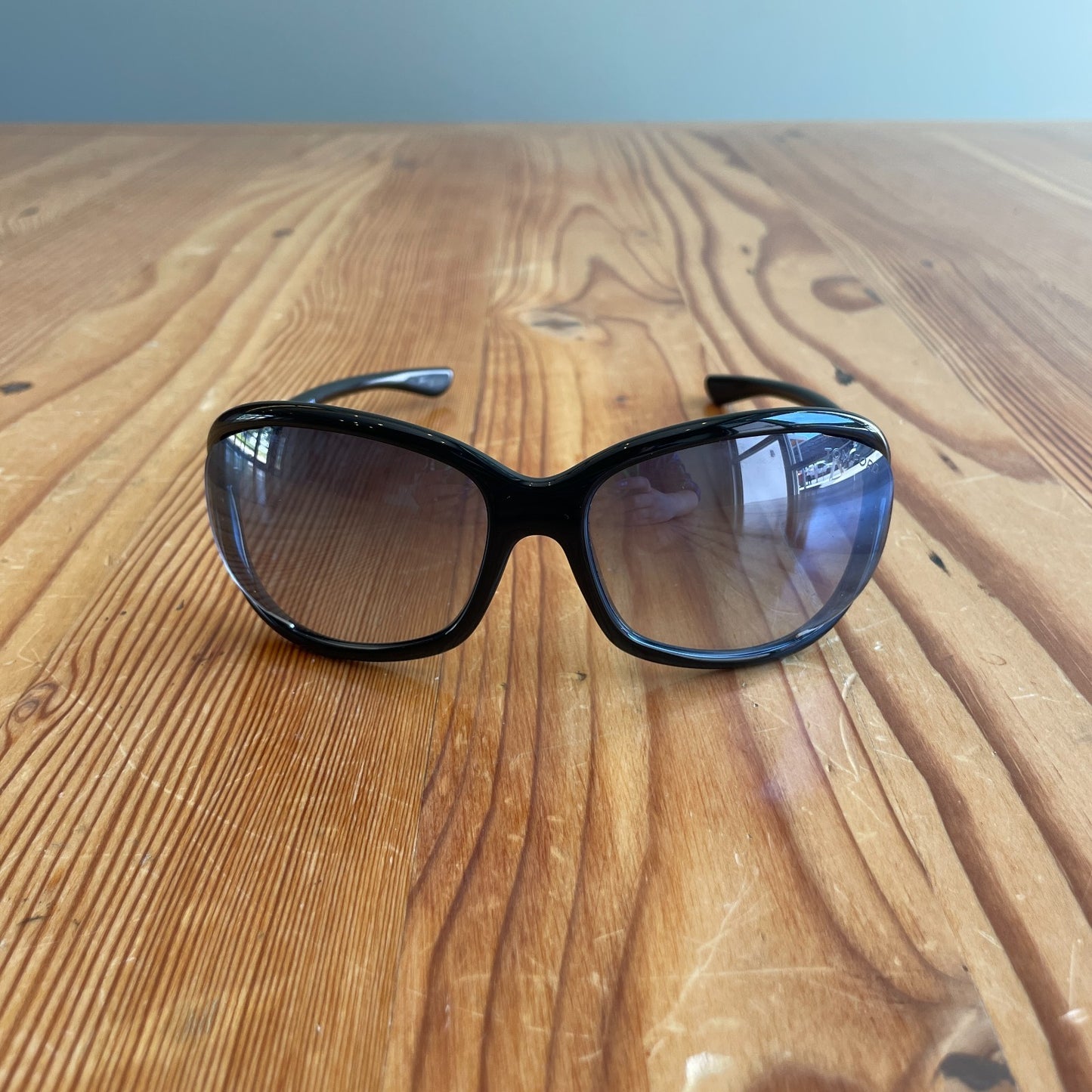 Tom Ford Black Jennifer TF8 Black Polarized 61-16 120mm Sunglasses w/Case 0504AK