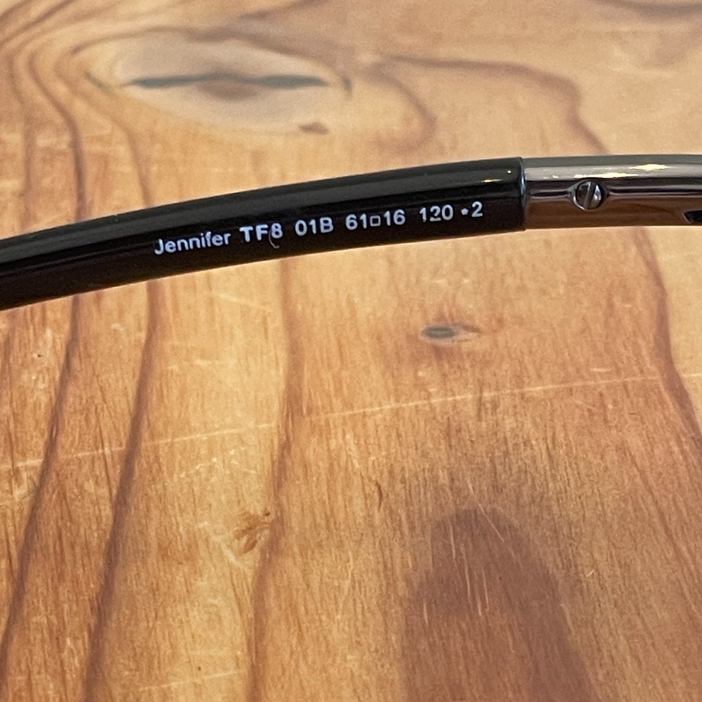 Tom Ford Black Jennifer TF8 Black Polarized 61-16 120mm Sunglasses w/Case 0504AK
