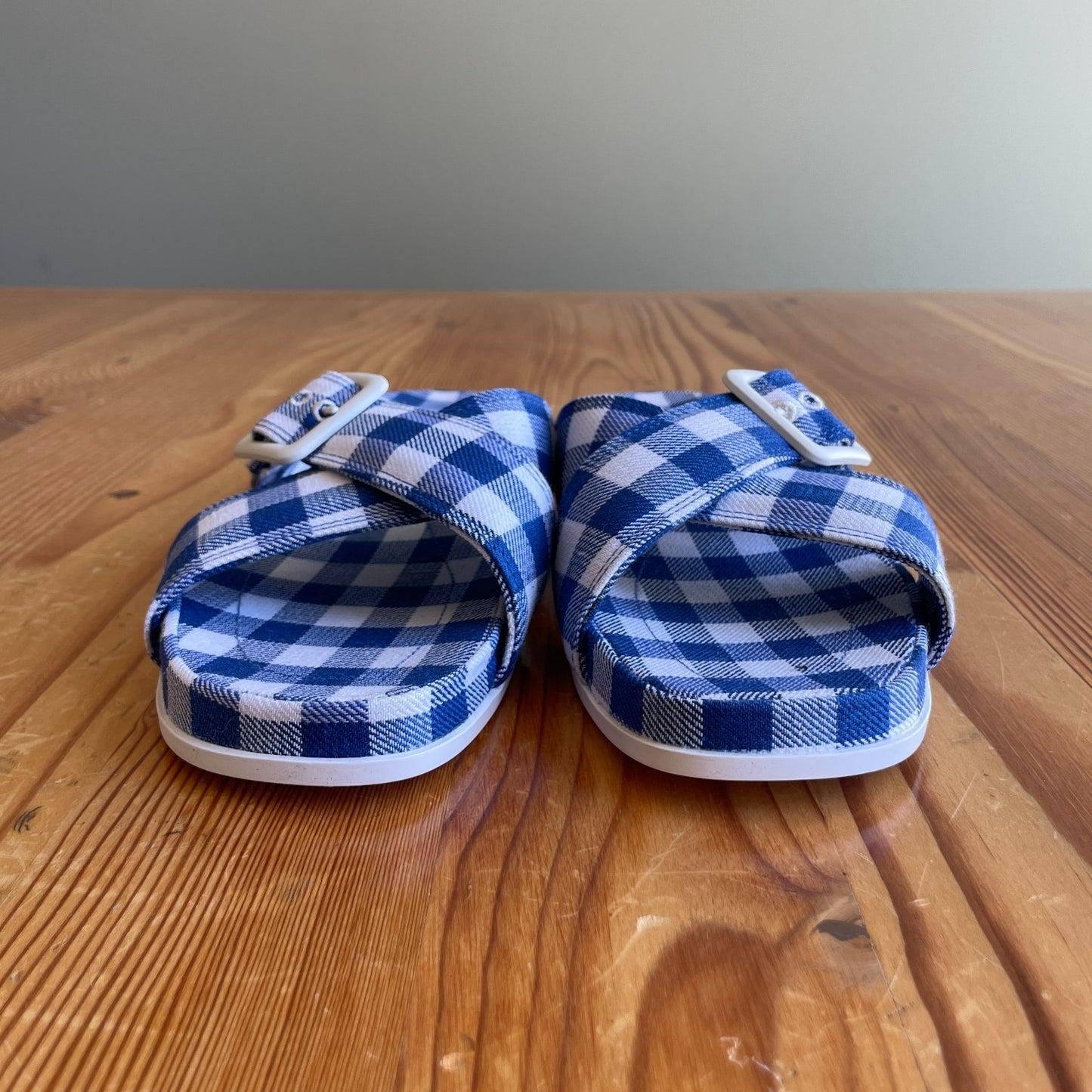 9 / 39 - Camper Blue White Atonik Cross Strap Slide Sandals NEW w/ Box 0802SS