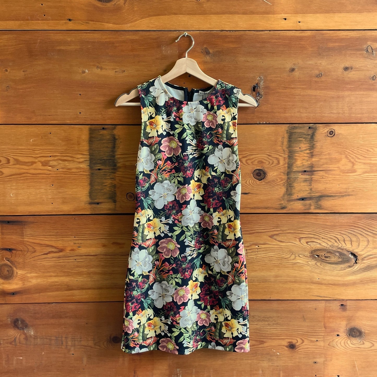4 - Alice + Olivia Juniper Floral Black Wynell NEW Sleeveless Mini Dress 0509GF