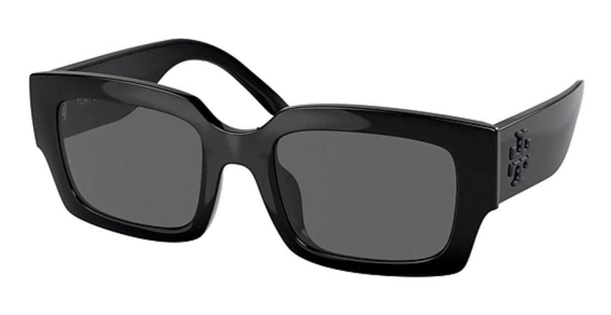 Tory Burch Black TY9067U Rectangle Sunglasses w/ Case 0701JB