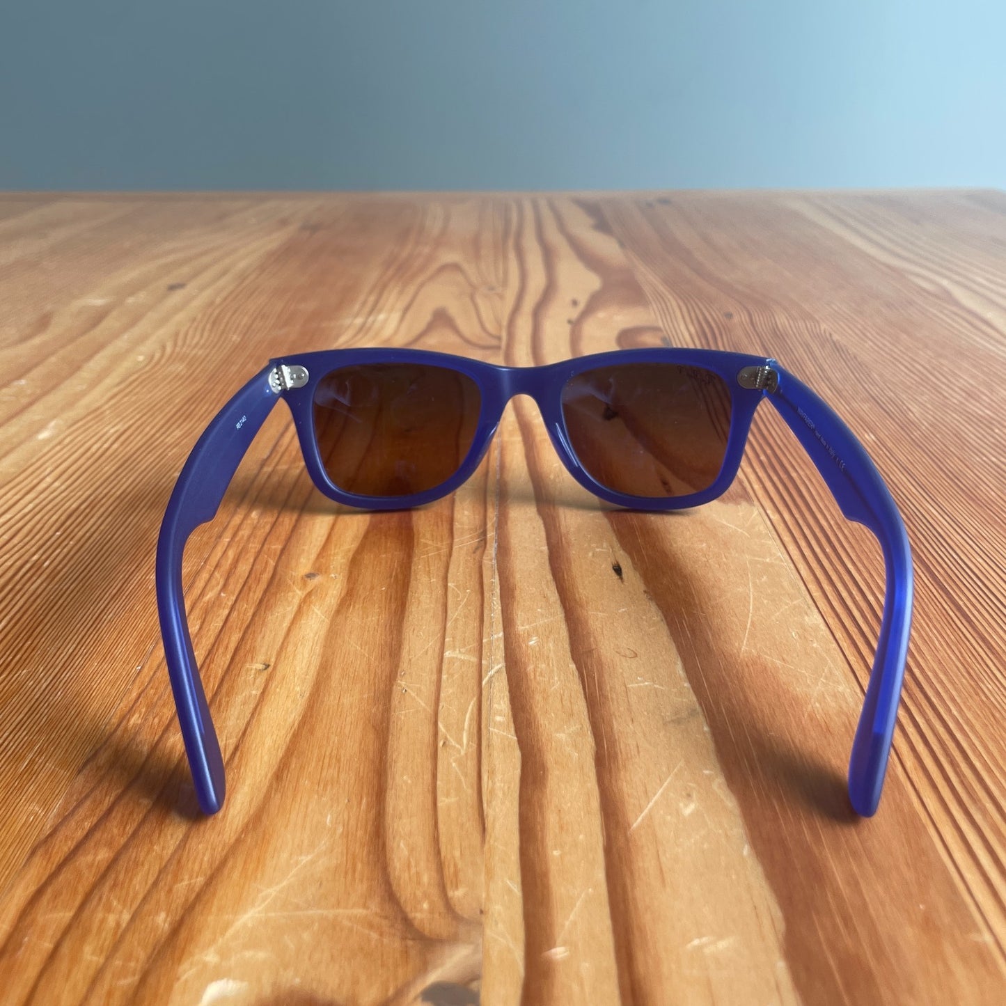 Ray Ban Blue Original Wayfarer Classic Acetate Sunglasses w/ Case 0701JB