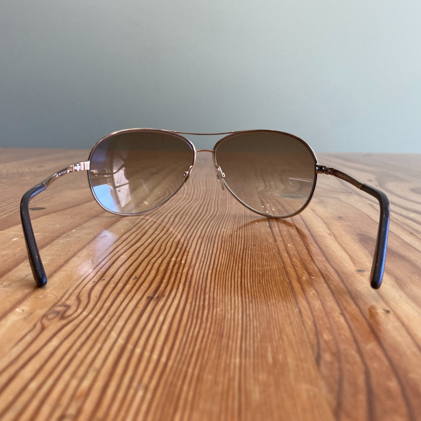 Tom Ford Charles Gold Metal Frame Sunglasses w/ Case *missing eye pad 3333MC