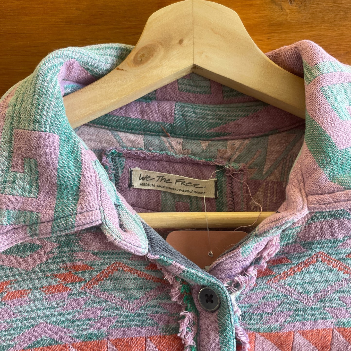 M - We The Free Purple Arizona Sky Pullover Henley Long Sleeve Top 0206BS