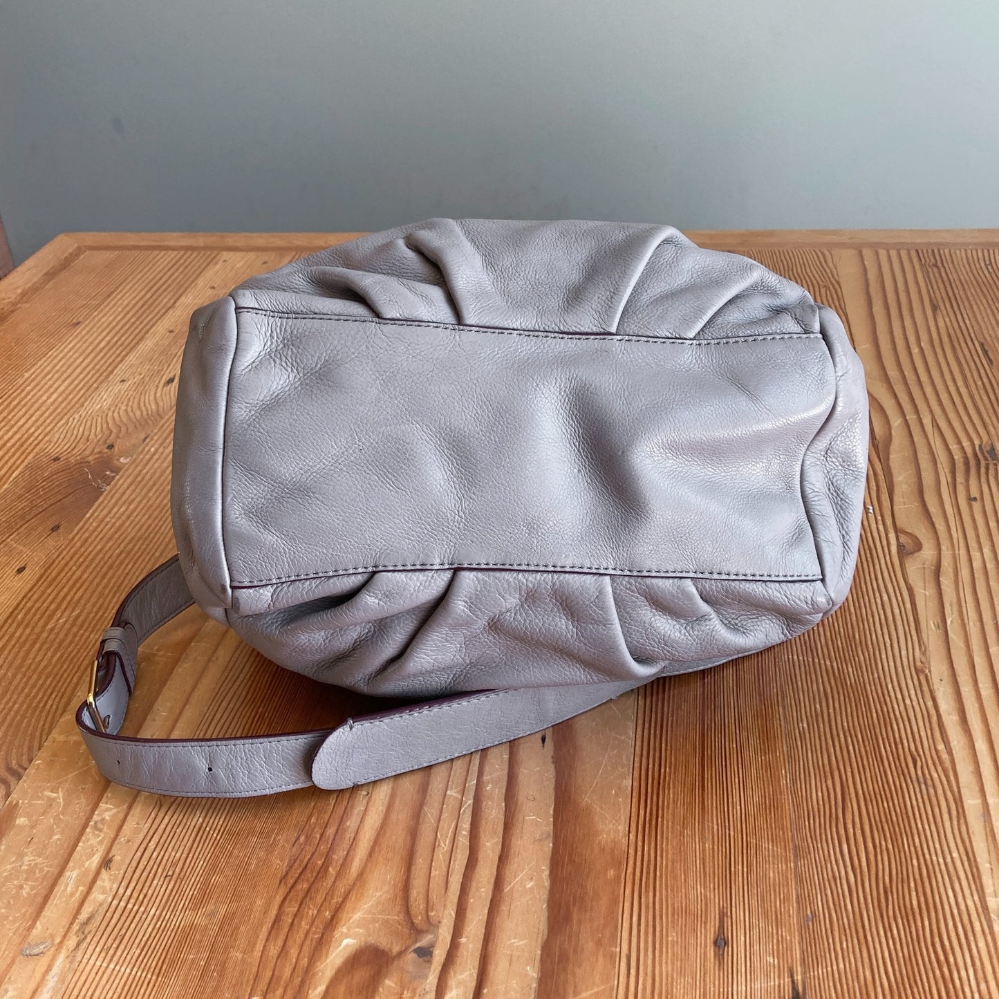 Marc by Marc Jacobs Cement Gray Classic Q Fran Leather Bag Purse 0817LS