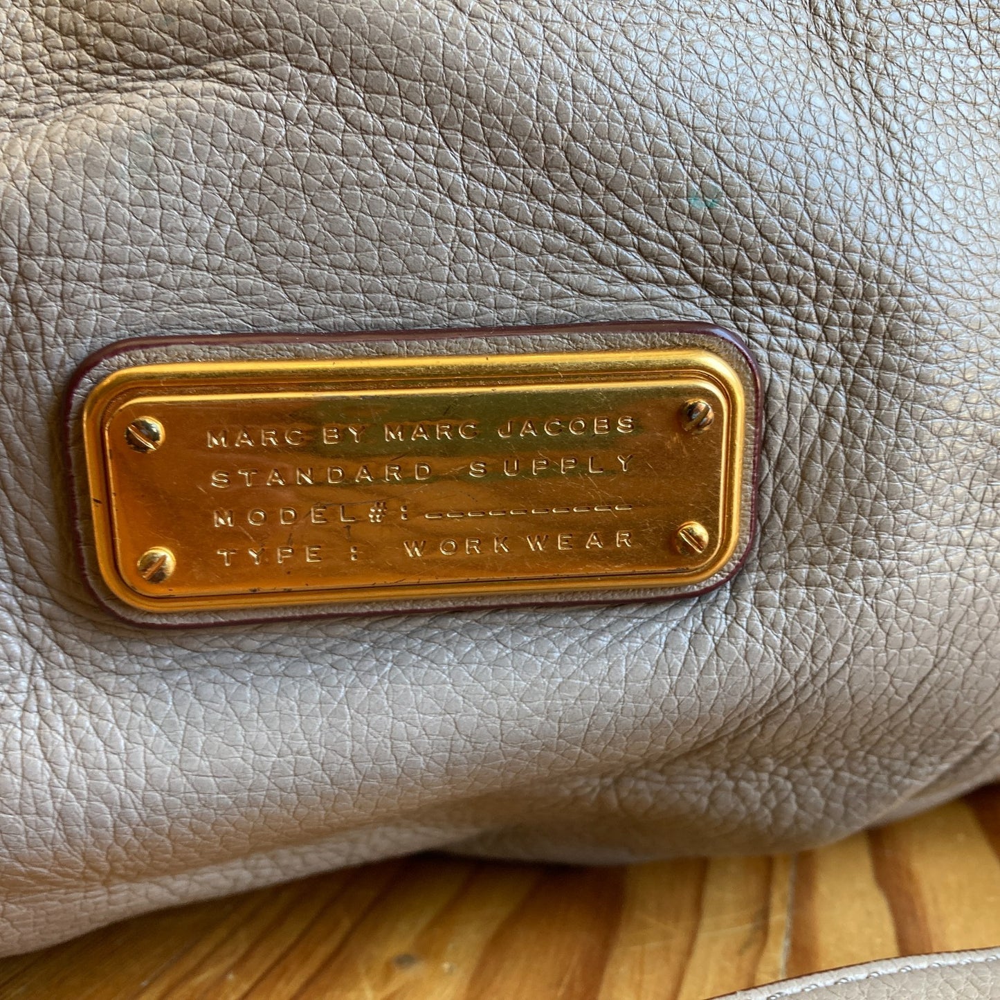 Marc by Marc Jacobs Cement Gray Classic Q Fran Leather Bag Purse 0817LS