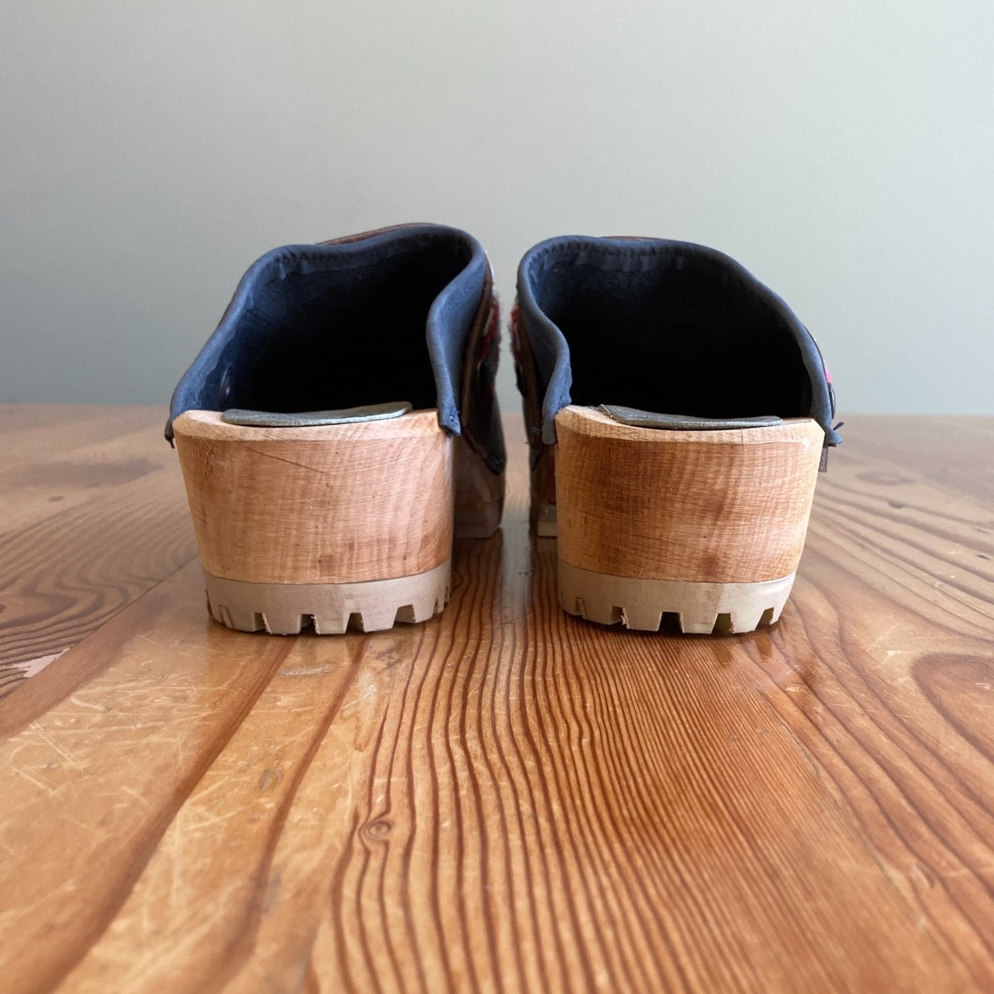 40 / 9-9.5 - Tessa Clogs NEW Blue Limited Edition Breck Boho Strap Shoes 0727AO