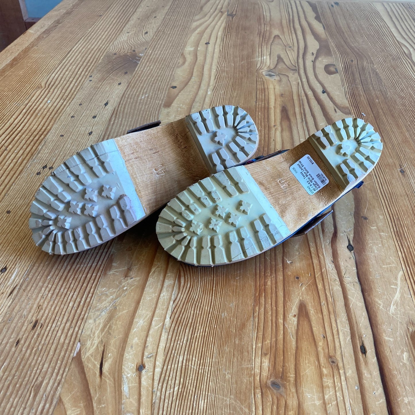 40 / 9-9.5 - Tessa Clogs NEW Blue Limited Edition Breck Boho Strap Shoes 0727AO