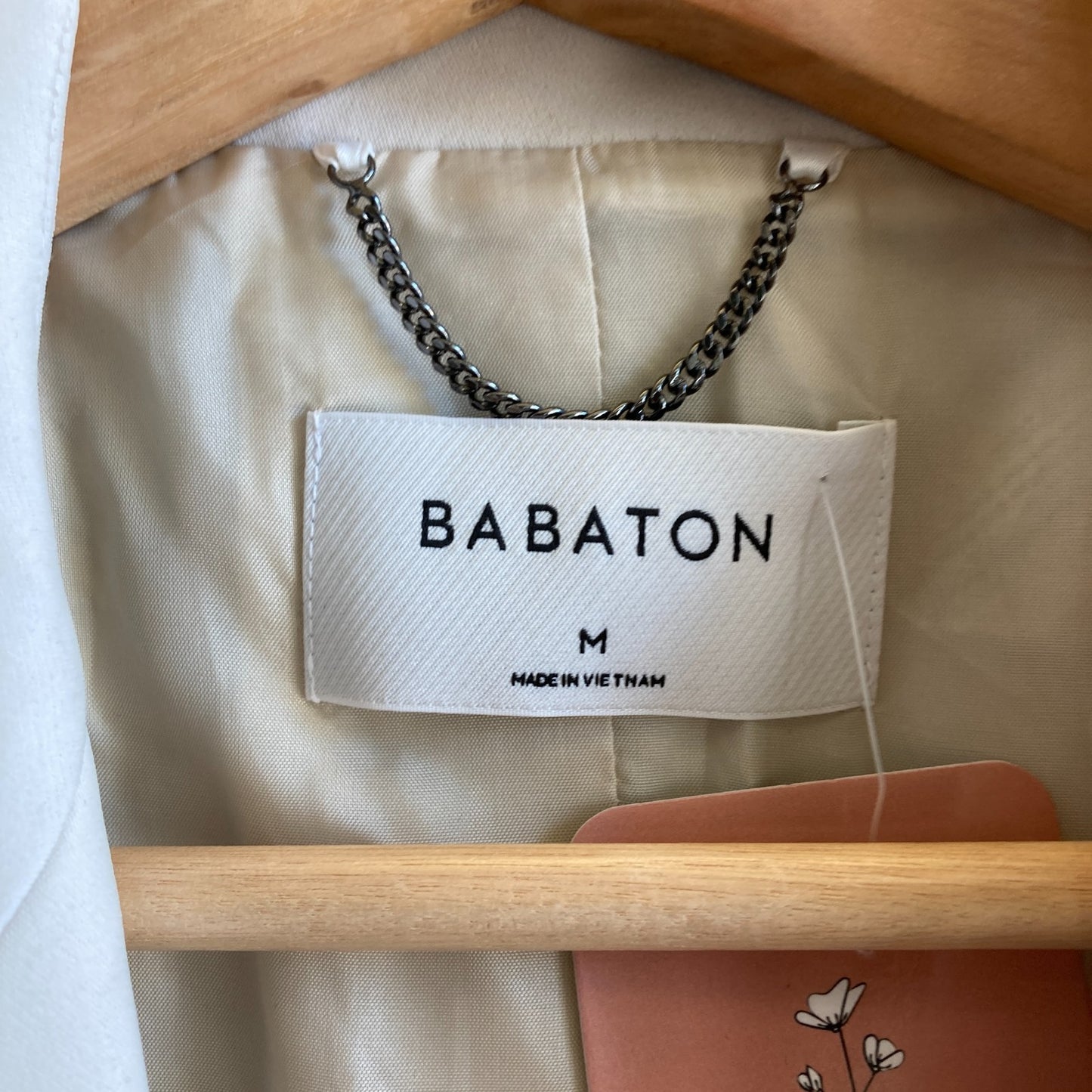 M - Babaton Aritzia Bone White NEW $228 Agency Single Button Jacket 0817LS