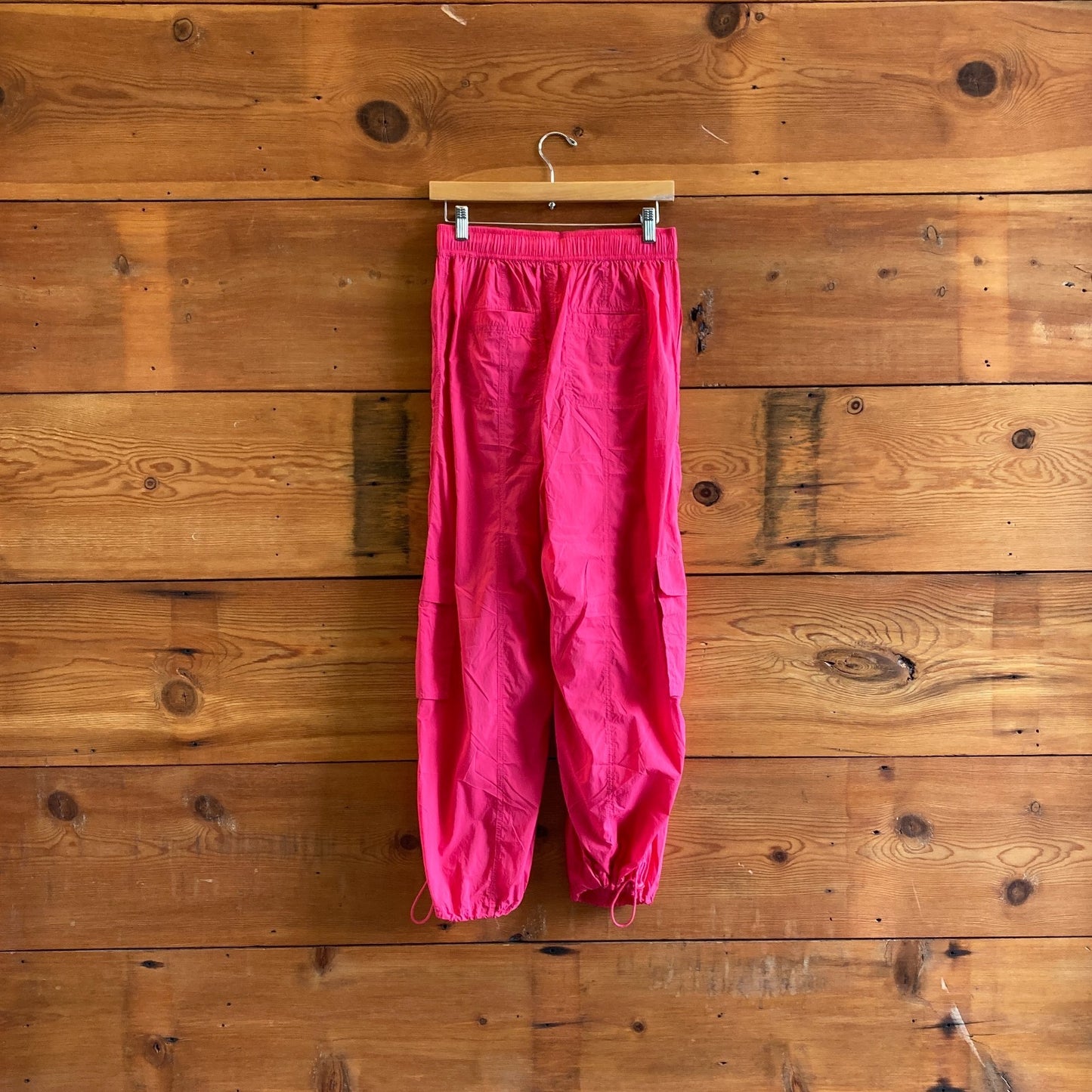 XS - Daily Practice Pink Wide Leg Cargo Basejump Parachute Pants NEW 0112SS