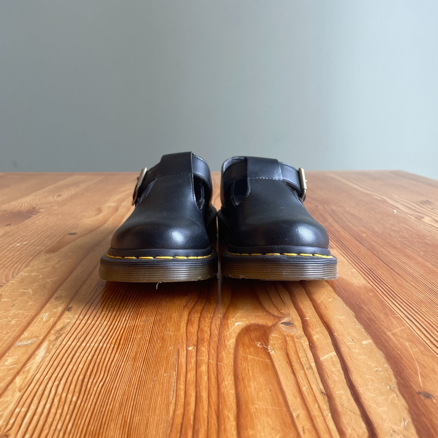36 / 5 - Dr Martens Black Felix Rub Off Vegan Mary Jane Shoes NEW w/ Box 0415AB