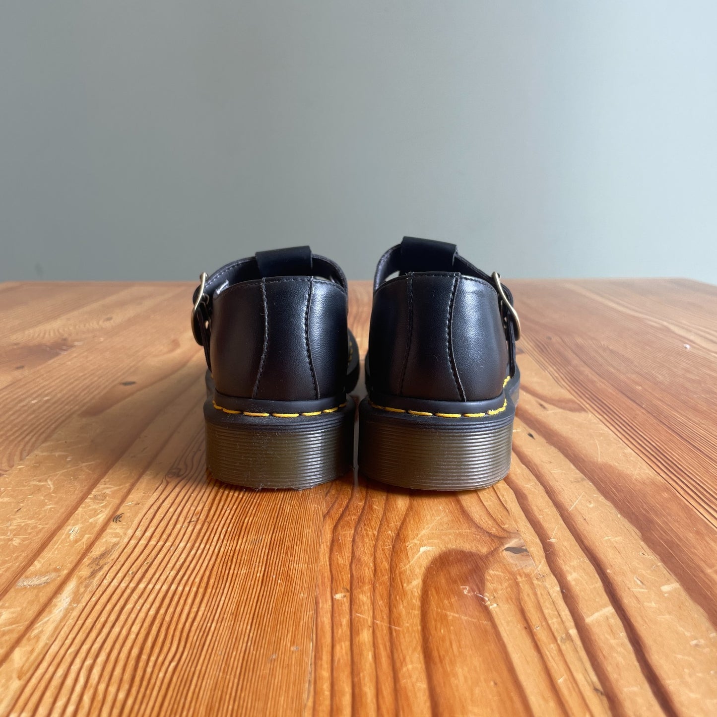 36 / 5 - Dr Martens Black Felix Rub Off Vegan Mary Jane Shoes NEW w/ Box 0415AB