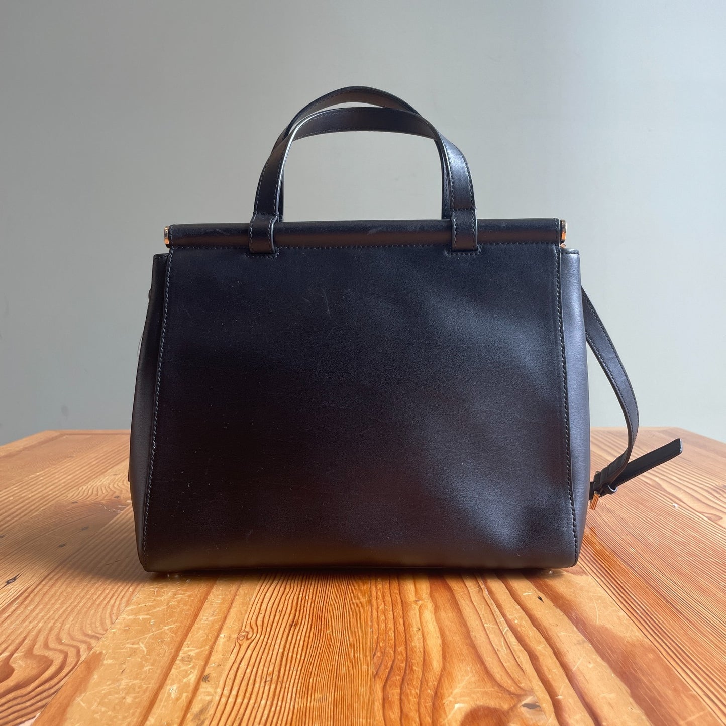 Kate Spade Black Leather Top Handle Royal Place Shoulder Bag 0315MN