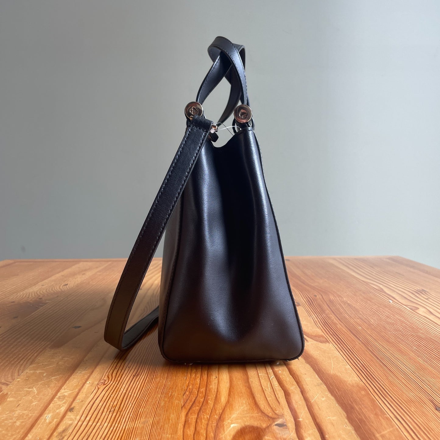 Kate Spade Black Leather Top Handle Royal Place Shoulder Bag 0315MN