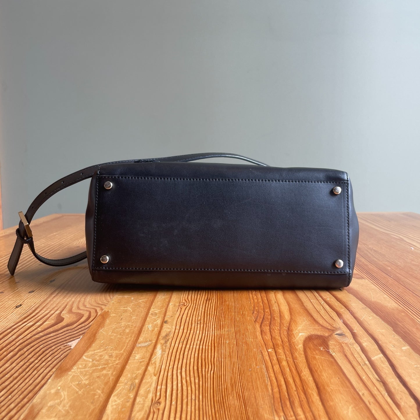Kate Spade Black Leather Top Handle Royal Place Shoulder Bag 0315MN